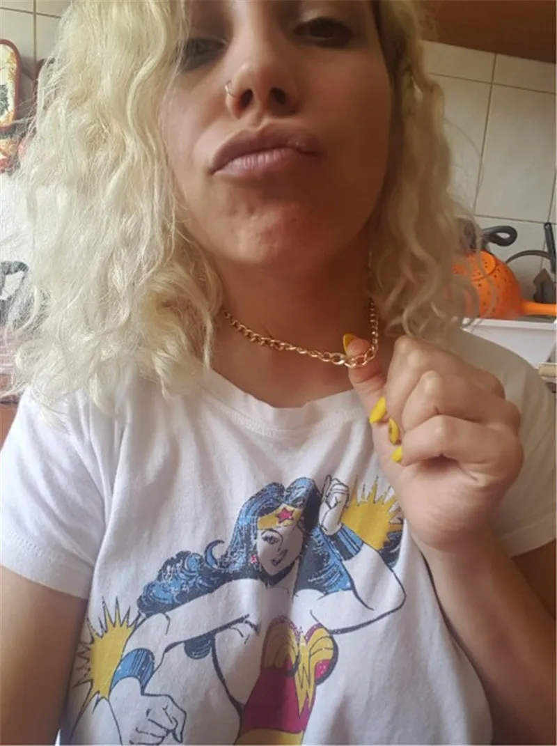 

2021 Fashion Neck Chain Cute Heart Lock Necklace Gold Silver Color Choker Necklace Pendant Goth Jewelry Collar Women Accessories