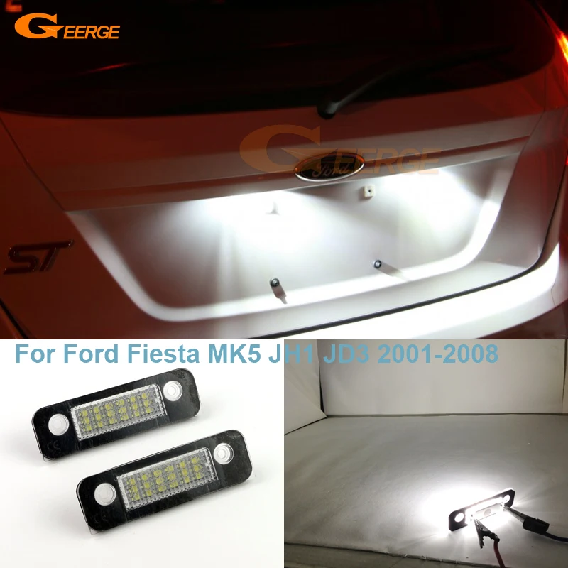 

For Ford Fiesta MK5 JH1 JD3 2001-2008 Excellent Ultra bright Smd Led License plate lamp light lamp No OBC error car Accessories