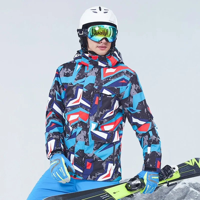

Новая мужская лыжная куртка, зимнее теплое ветрозащитное водонепроницаемое уличное Спортивное сноубординговое камуфляжное лыжное пальто,...