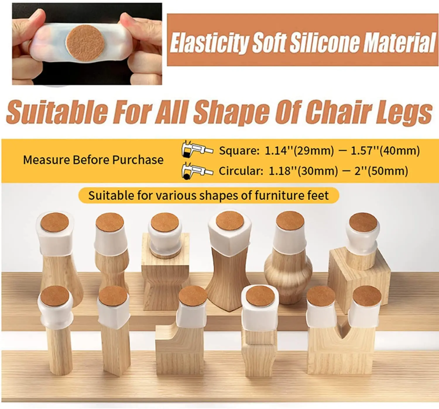 Силиконовые чехлы для ножек стула фетровое дно мягкие силиконовые протекторы