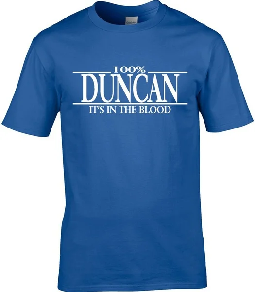

Duncan Surname Mens T-Shirt 100% duncan Gift Name Family