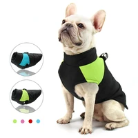 winter pet vest windproof and warm high necked splicing waistcoat design for dog clothes soft padded cotton puppy coat