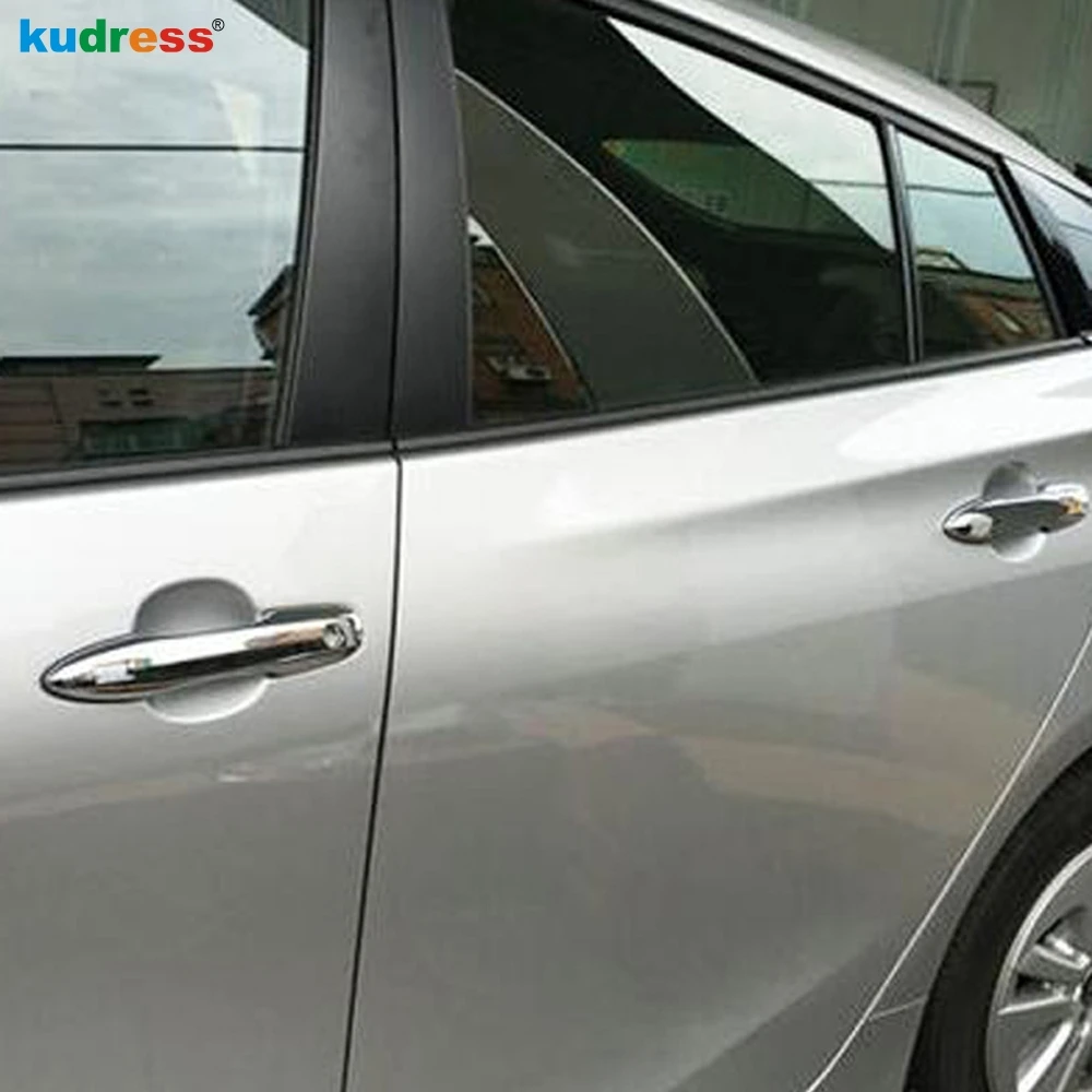 

Накладка на дверную ручку для TOYOTA PRIUS 2016, 2017, ABS, хромированная, с отверстием для ключа