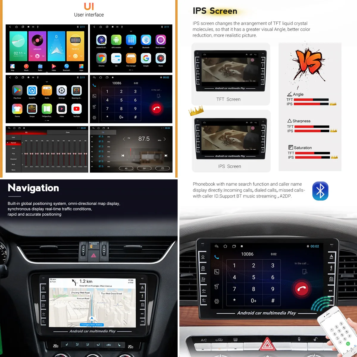 Автомагнитола 2 Din Android 8 1 автомобильный мультимедийный плеер для Peugeot 206 2000 -2016