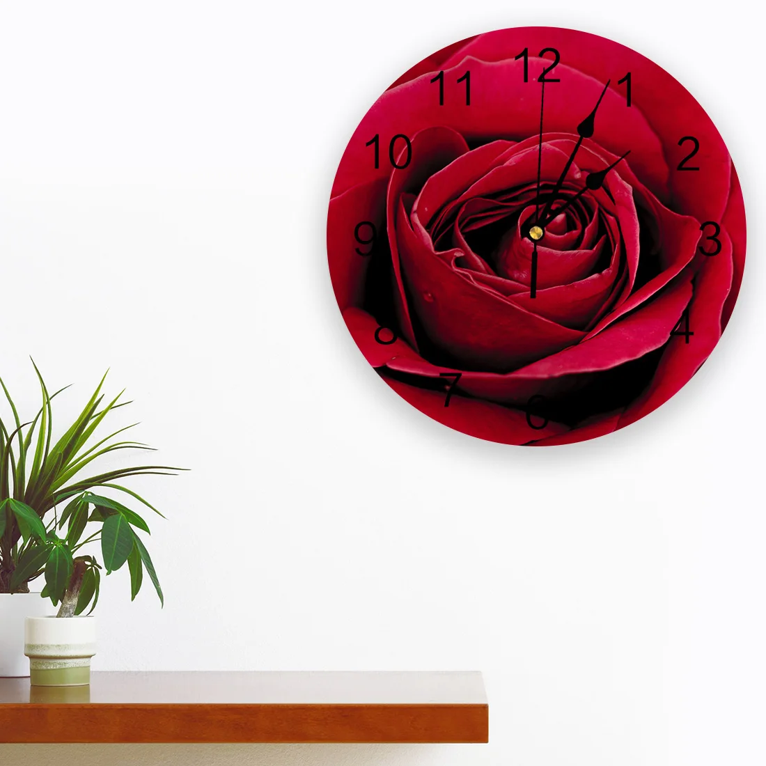 Розовые крупным планом любовь растение красный цветок настенные часы