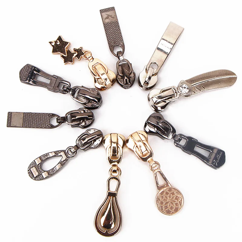 5 шт. слайдер на молнии головка # для ремонта металлический замок сделай сам