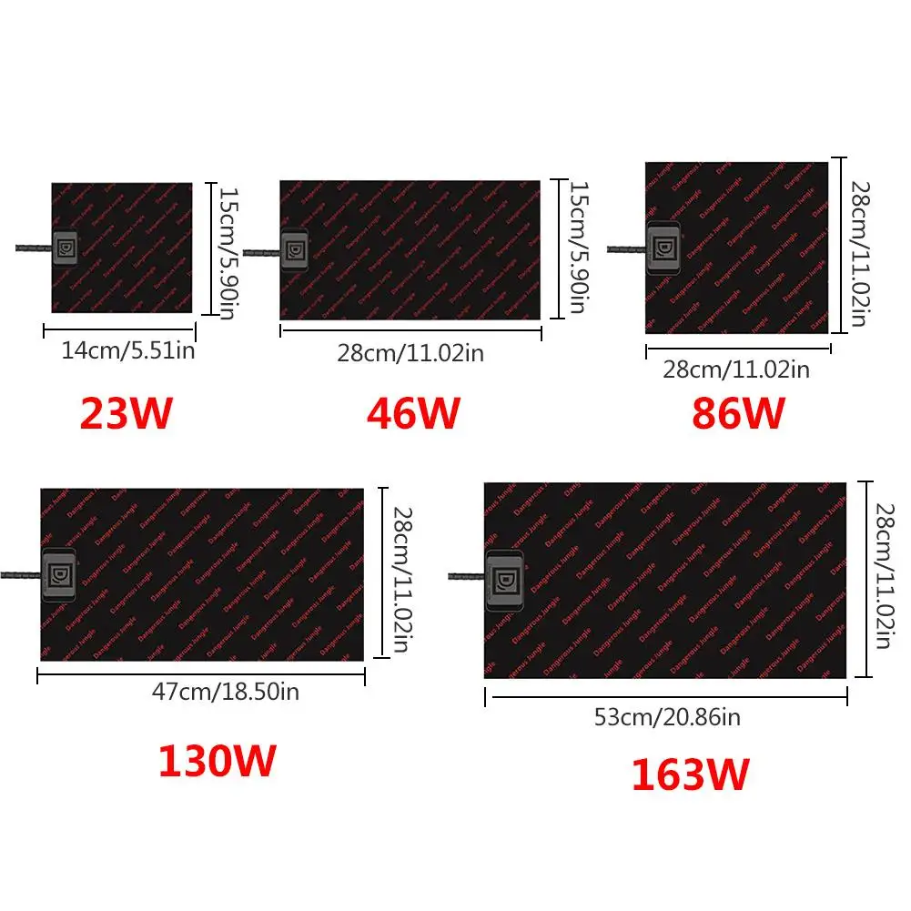 

Reptiles Heat Mat 23-163W Climbing Pet Warm Heating Pads Adjustable Temperature Controller Mats Reptiles Supplies