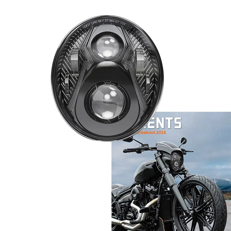 

2018-2020 Motorcycle LED Headlight With White DRL High/Low Beam Projector Headlamp for Harley Softail Breakout 114 FXBR FXBRS