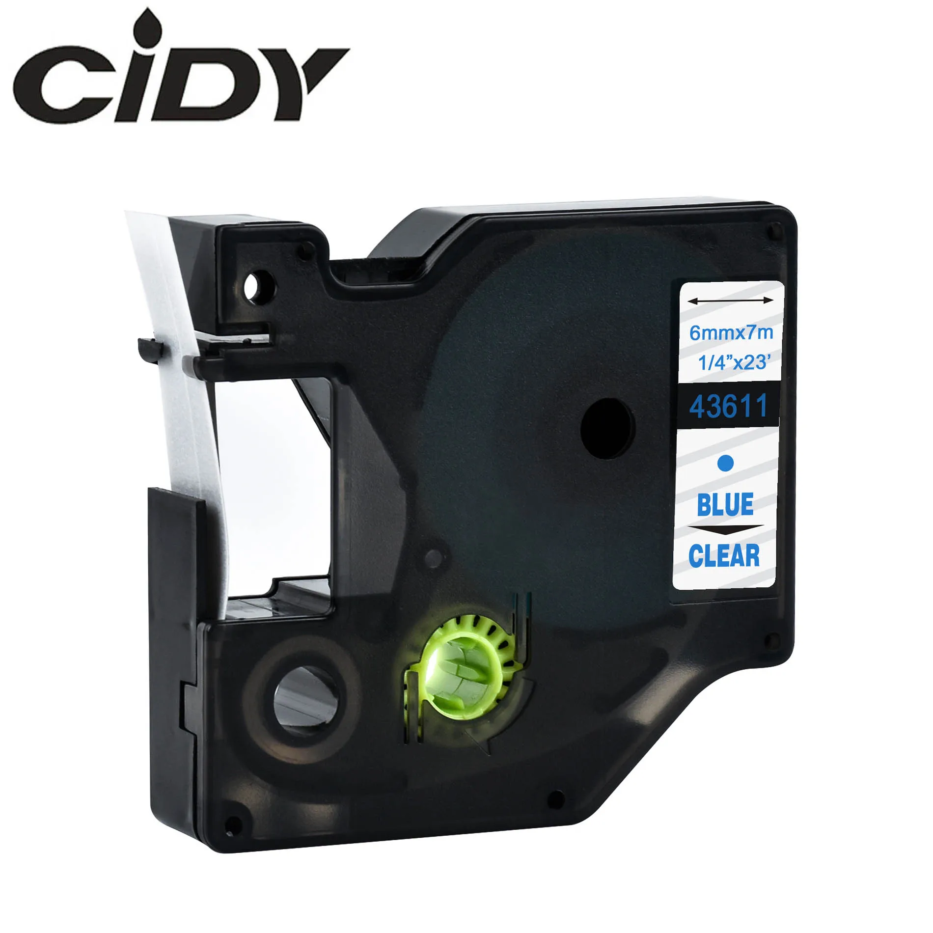 

CIDY 43611 Blue on clear Compatible Dymo D1 6mm Label Tape Ribbons 43613 for Dymo Label Manager 160 280 210
