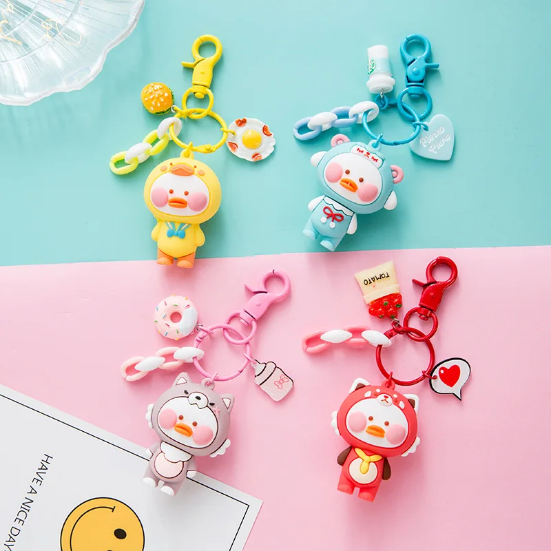 2020 Kawaii LaLafanfan кафе утка подвеска брелок мультфильм Милая автомобиль Декор