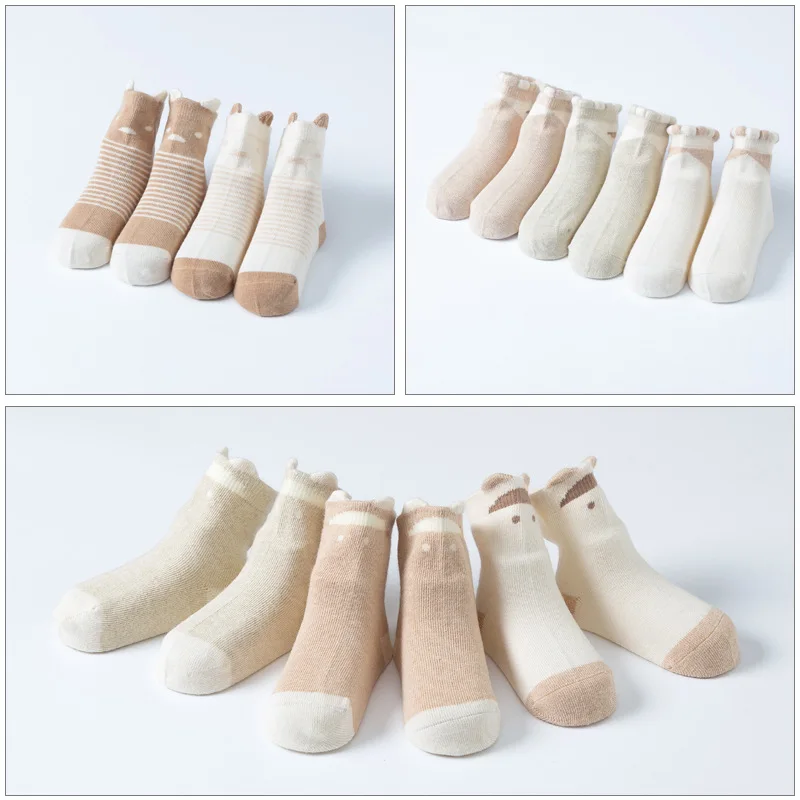 

Infant Cute Cotton Cartoon Newborn Baby Mesh Socks Dispensing Glue Non-slip Boys Girls Baby Socks Clothes Accessories