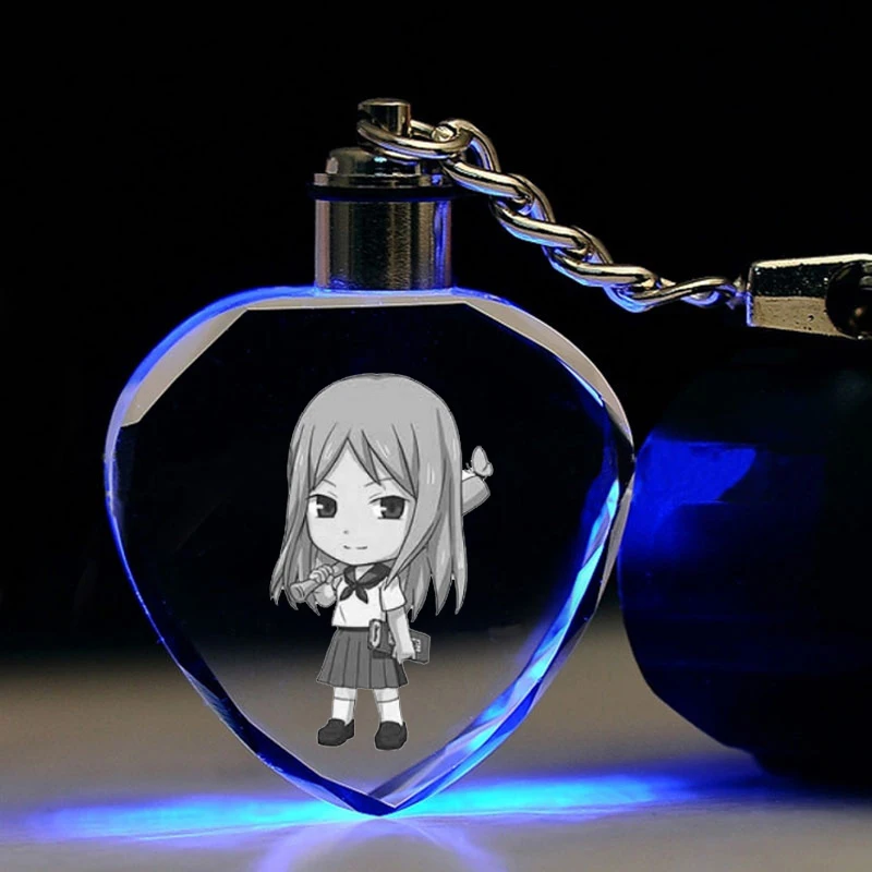 COSANER Natsume Yuujinchou Heart Shape Anime LED Key Chains Keyring Crystal Toy Keychain Light Keyholder Unisex Gifts | Украшения и