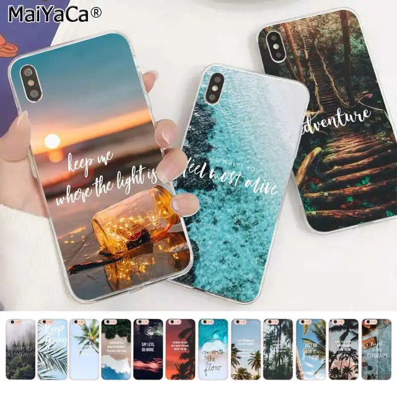 Чехол для телефона MaIYaCa Travel mountain sea beach чехол Apple iphone 11 pro 8 7 66S Plus X XS MAX SE XR|Бамперы| |