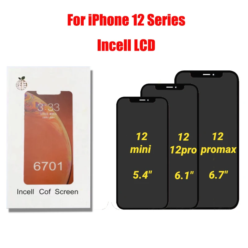 IParts-Reemplazo de Pantalla para m&oacute;vil, montaje de digitalizador t&aacute;ctil LCD para iPhone 12 Pro Max 12 Mini 12 Pro, RJ Incell Cof-0