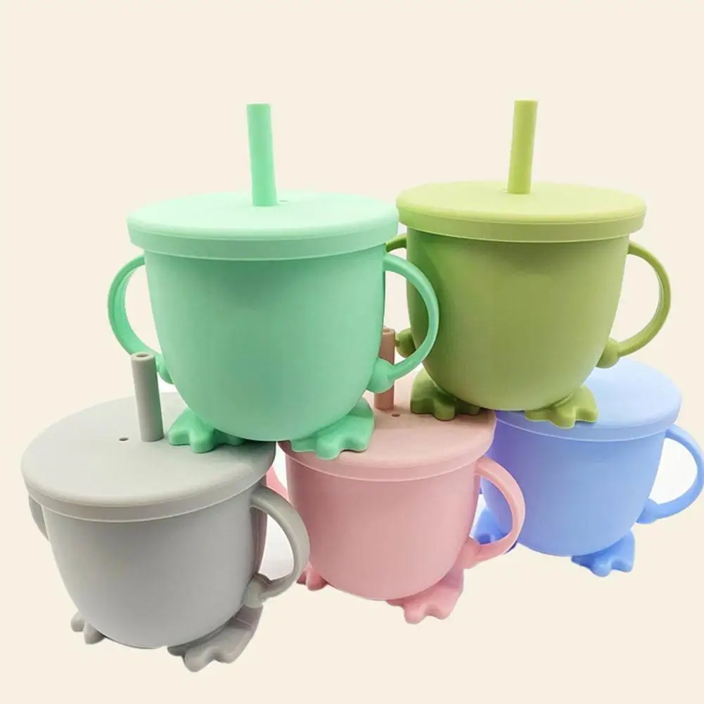 

Silicone Straw Cup Creative Straw Children's Cartoon Water Cup Wat Drink Children's Cup Cup To Water Learn To Drink Learn V4L4