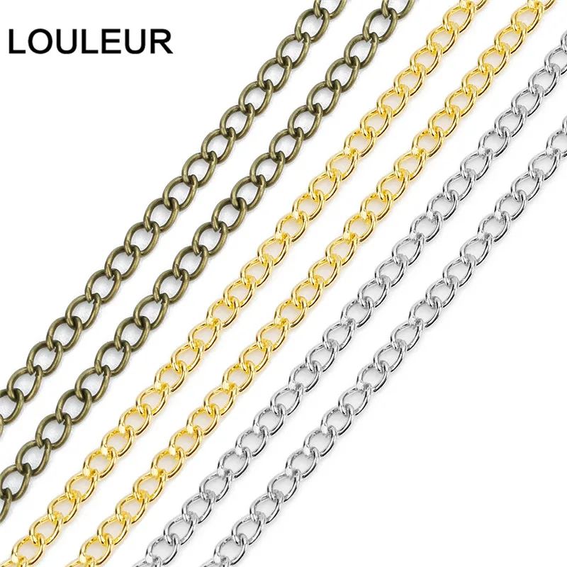Цепочка металлическая 10 м/лот 3 х4 мм|black necklace chain|chain bulkblack iron chain |