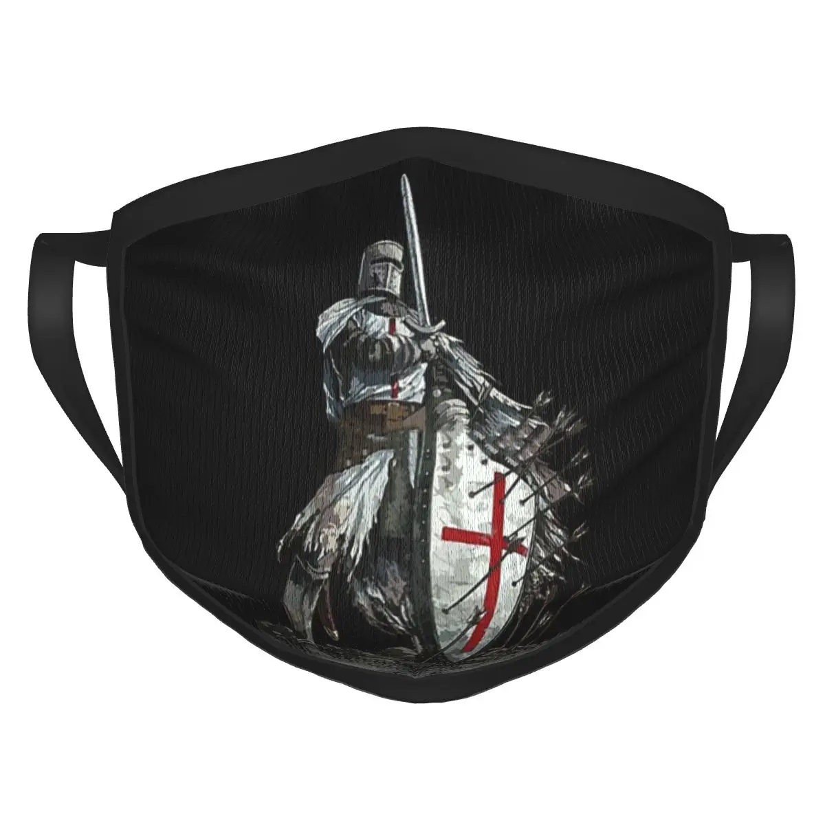 

Shield Cross Medieval Warrior Sword Knights Templar Face Mask Reusable Washable Breathable Scarf Anti Wind for Adult Women Men