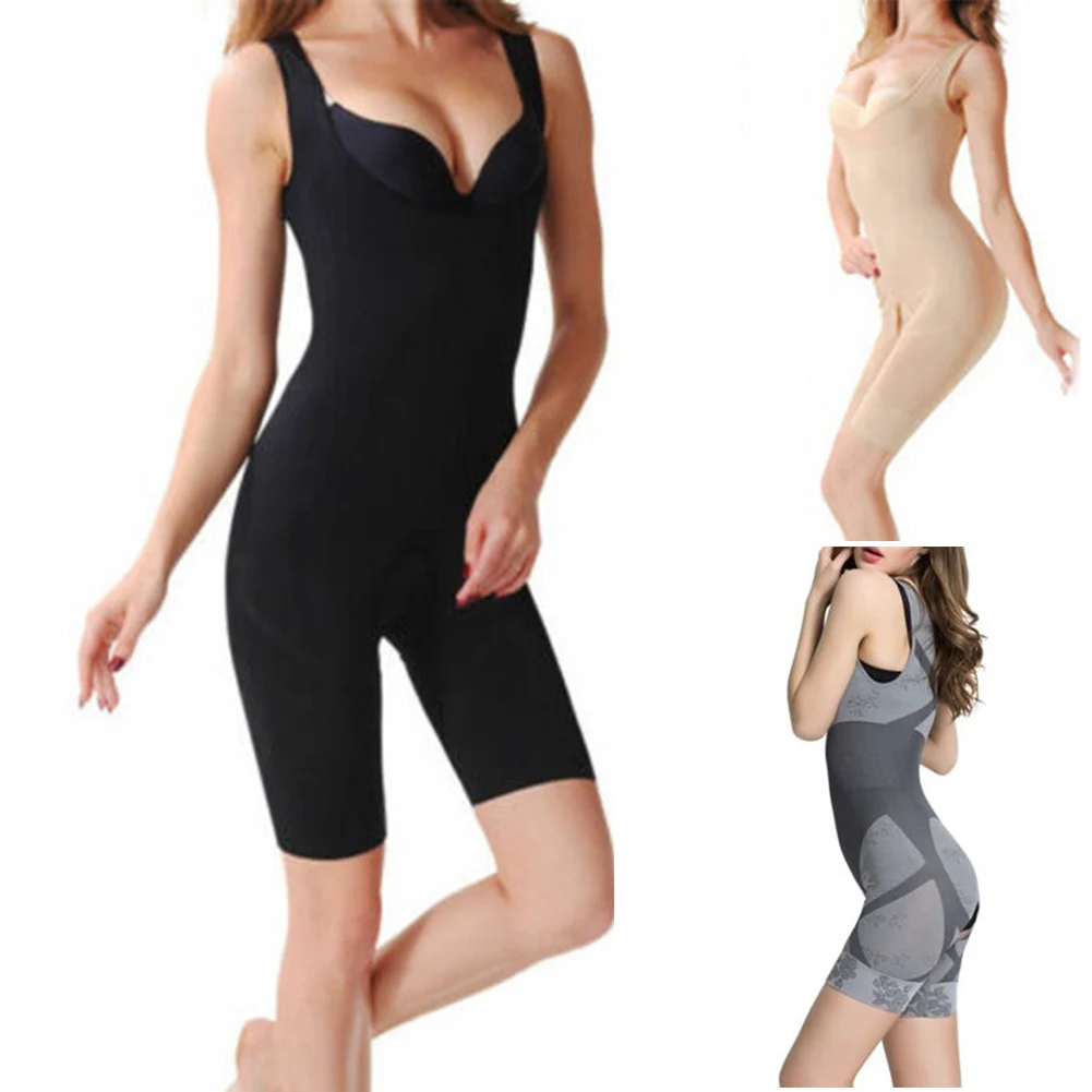 

Women Body Shaper Bamboo Charcoal Jumpsuit Soft Belly and Hip Corset Shapewear for Summer -OPK
