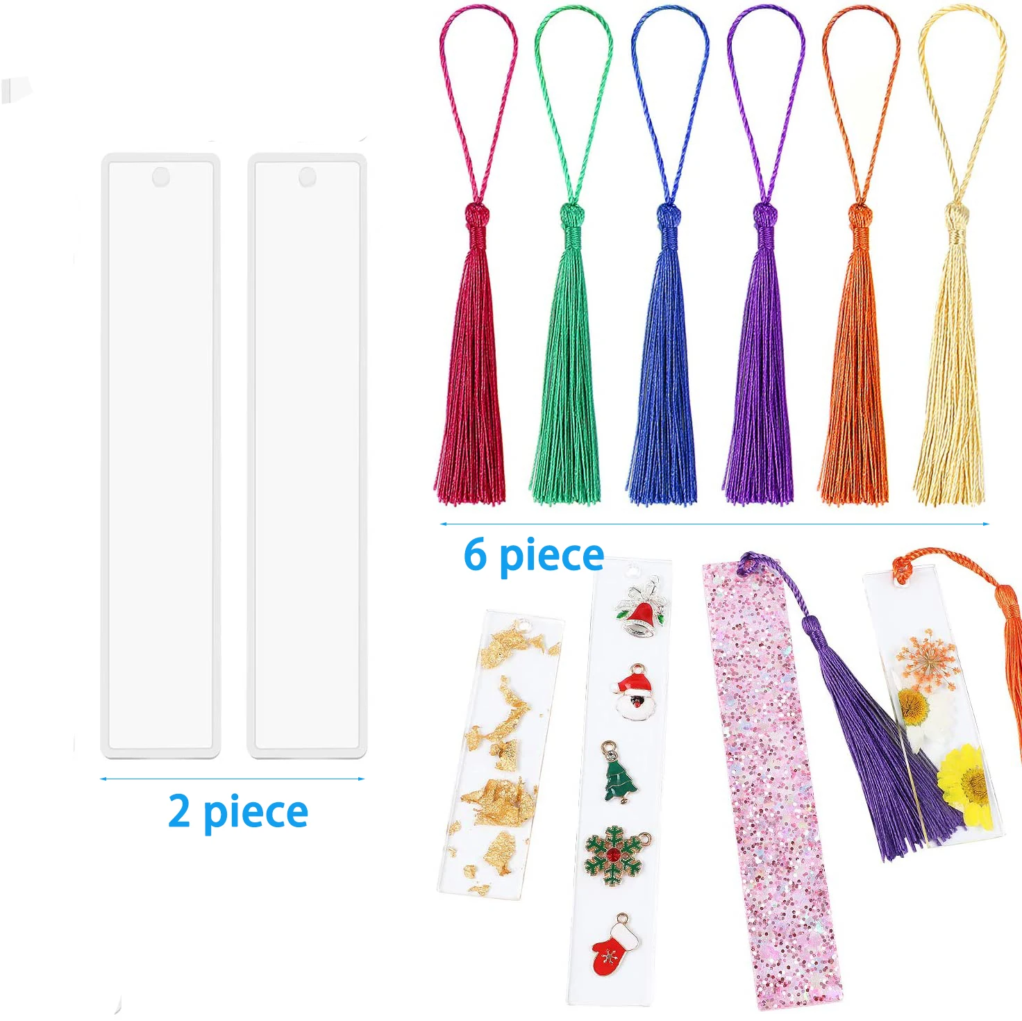 2 шт. прямоугольная Закладка силиконовая форма для литья под давлением &quotсделай