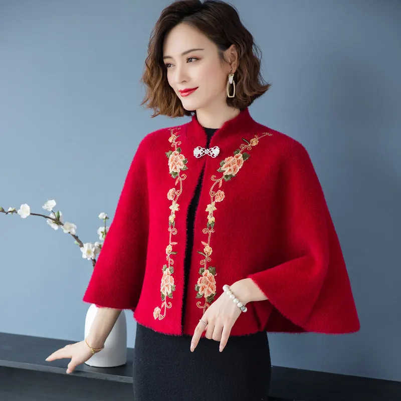 ZJZLL по заводской цене изящный женский свитер из меха норки шали с кружевом