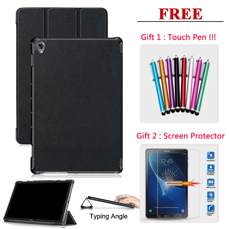 Бесплатная защита экрана + чехол для Huawei MediaPad M6 10 8/8 4 SCM W09/AL09 VRD AL09 кожаный умный
