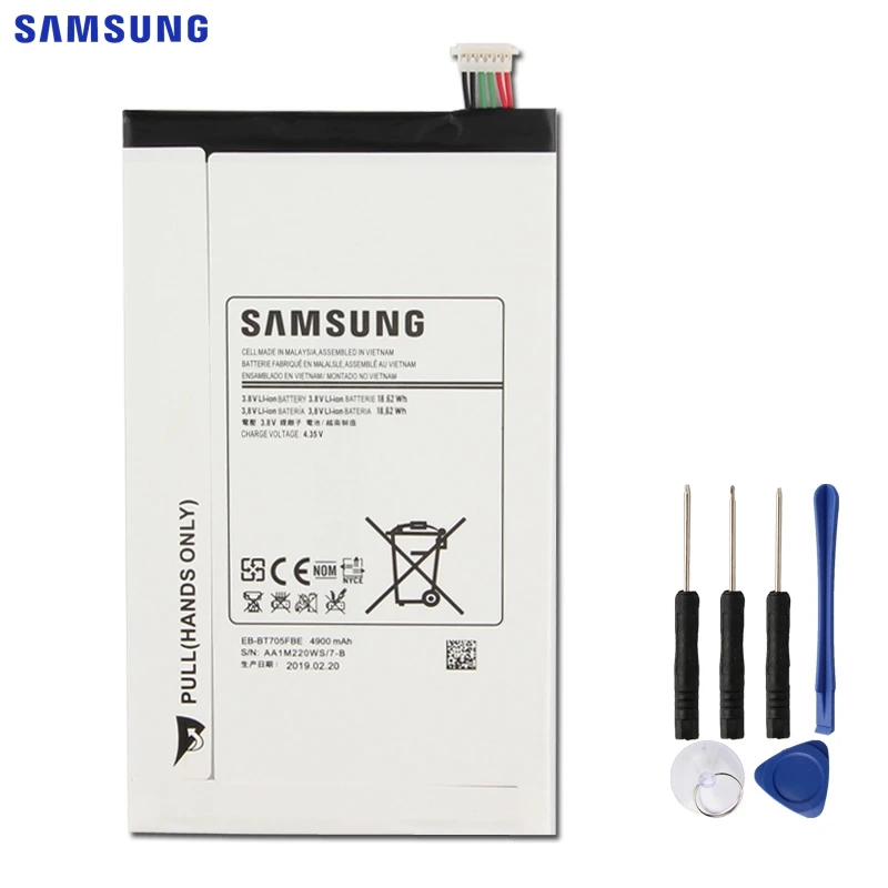 Samsung сменный аккумулятор EB-BT705FBC EB-BT705FBE для samsung GALAXY Tab S 8,4 T700 T705 планшет аккумулятор 4900 мАч