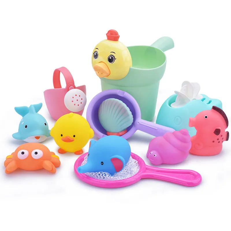 

Baby Bathing Toy Set Little Yellow Duck Children Swimming Playing In Water Bathing Duck Calling Toddler Toys Baby Bathtub Props