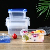 50pcspack baking snack plastic packaging boxes disposable transparent layer cake box ice cream fruit storage case