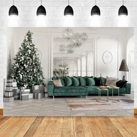 christmas pine tree indoor sofa portrait scene backdrop photography backgrounds for photo studio photophone