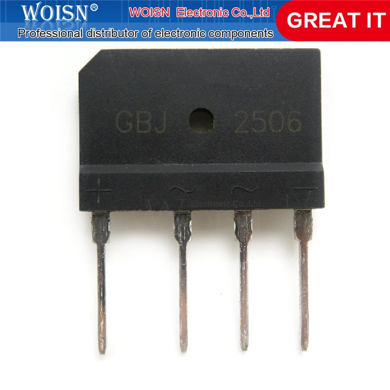5 шт./лот GBJ2506 2506 25A 600V ZIP-4 в наличии | Электронные компоненты и принадлежности