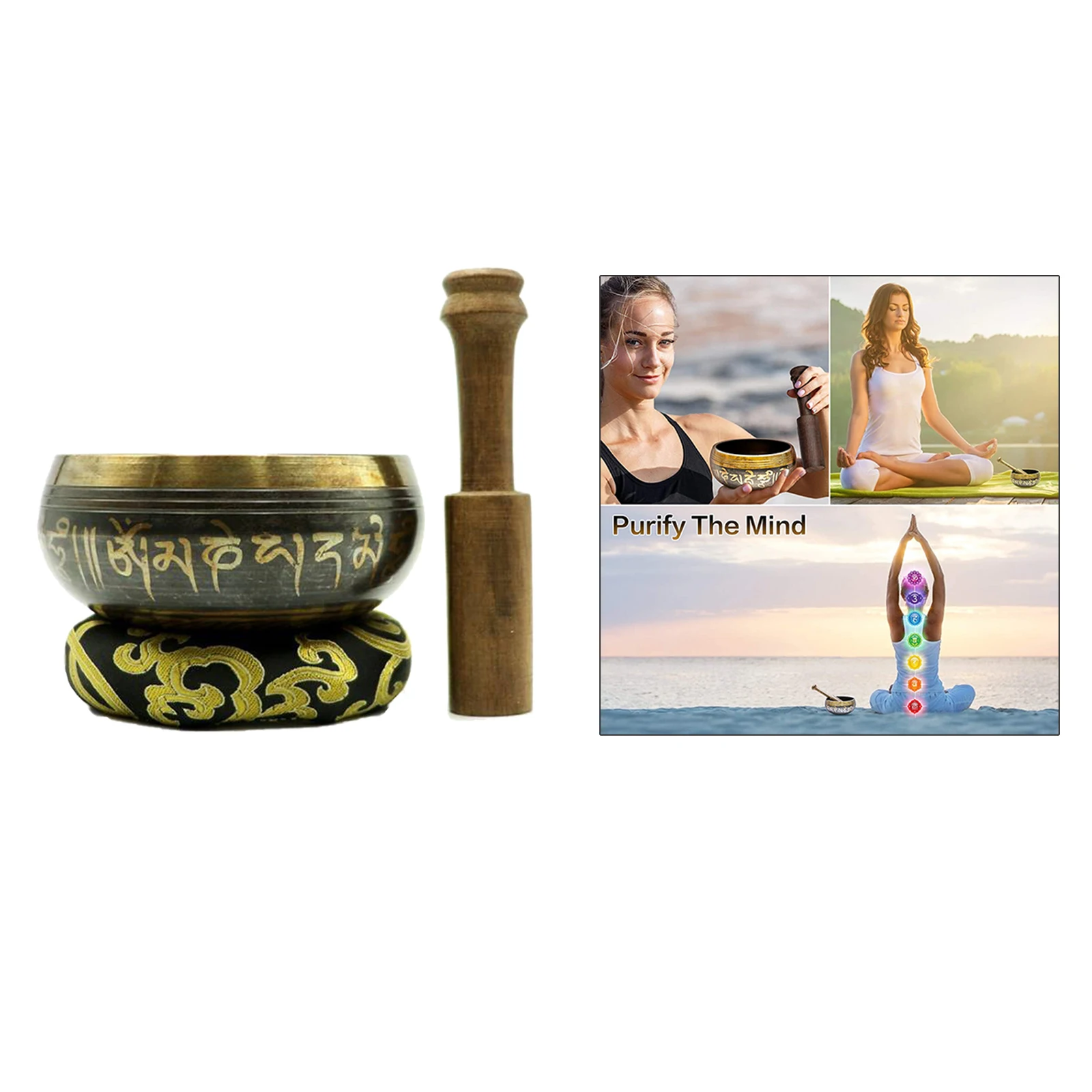 Тибетская звуковая чаша из Непала ручной работы Будда для йоги медитации песен