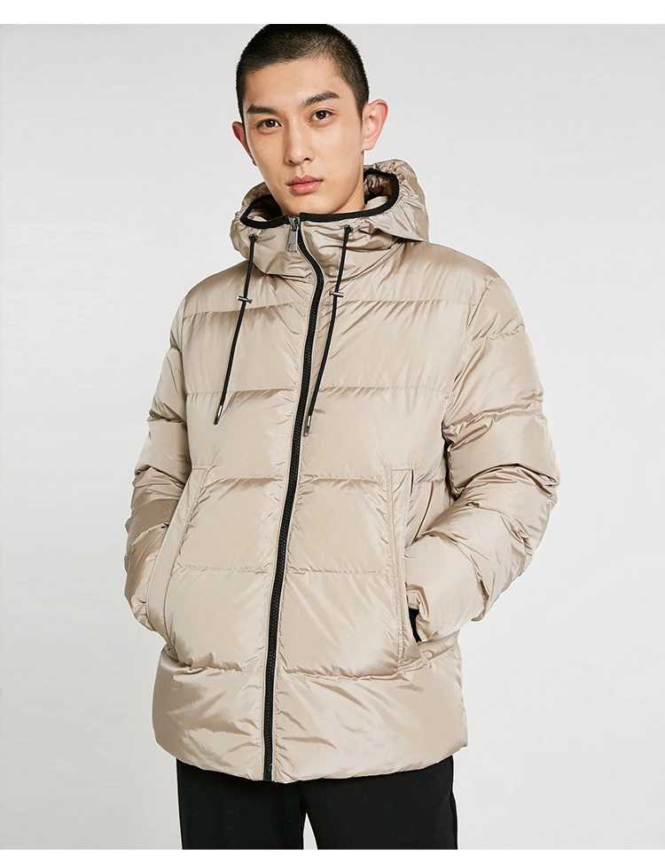 JackJones мужской модный Повседневный пуховик с капюшоном короткая парка пальто мужская одежда 218412509