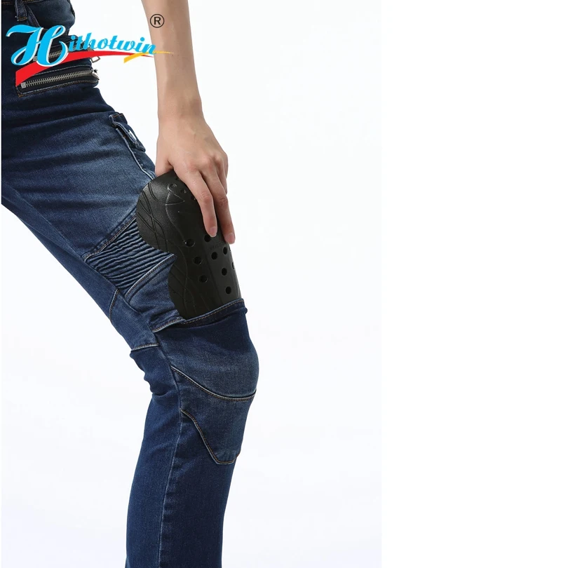 Good shape Women Motorcycle Jeans slim Moto Riding Off-road Trousers Motocross Pants Zipper Design With Protective Gear | Автомобили и