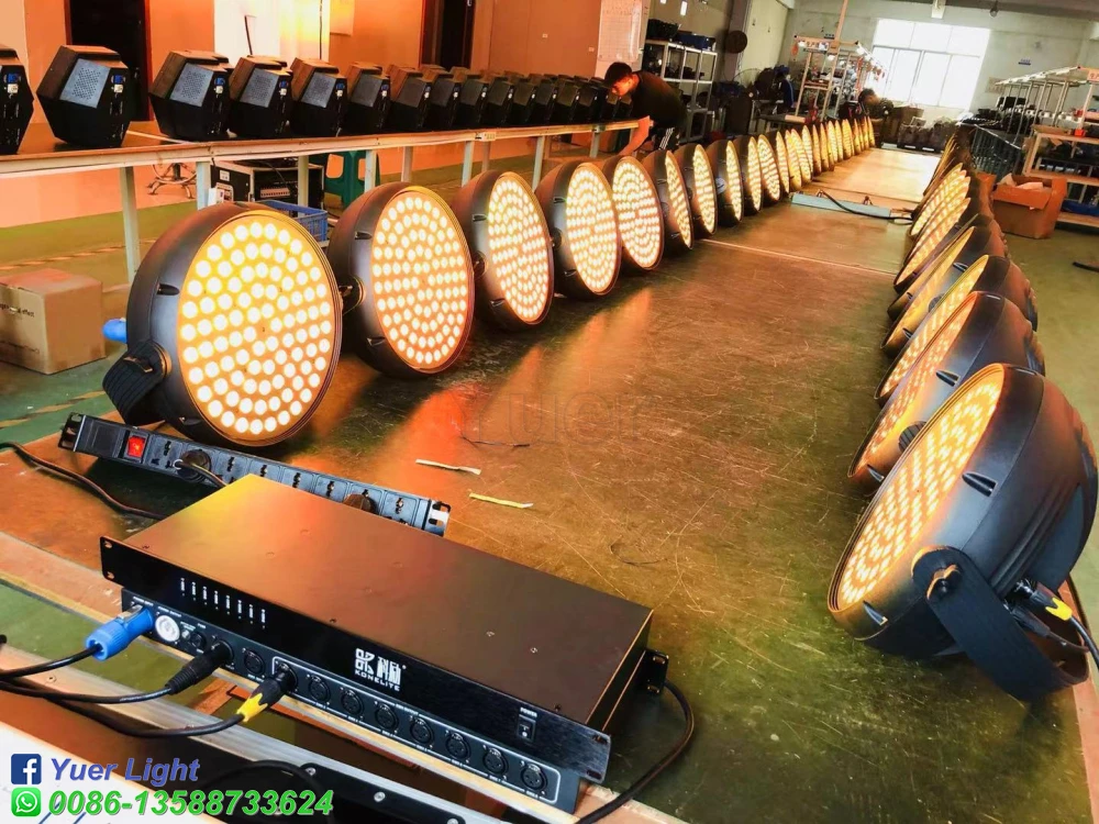 

180W LED Lamp Beads 90x2W LED Par Lights RGBW 4IN1 Flat Par LED DMX512 Music Disco Lights Professional Stage Party DJ Equipment