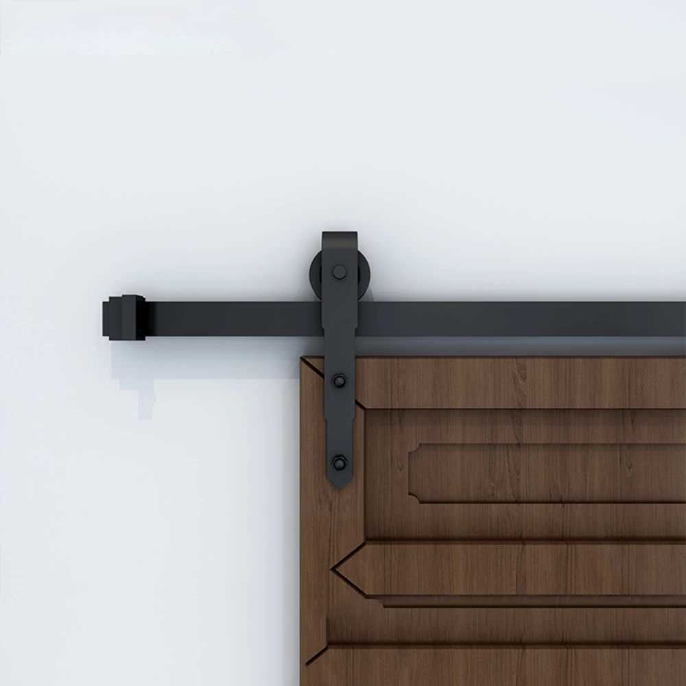 

JACHOR 4-16FT Sliding Barn Door Track Hardware Kit Antique Style Hanger Rail System Arrow Shape Door Pulley Set for Single Door