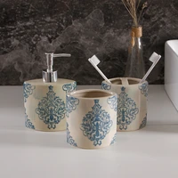 creative ceramic lotion bottle gargle cup toothbrush holder set toiletries bathroom supplies home decoration ornaments