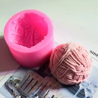 3d knitting wool ball silicone candle mold diy fondant cake decorating tools handmade aroma gypsum mould crafts