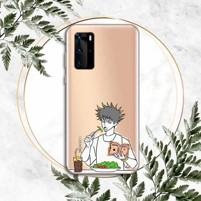 

Jujutsu Kaisen Anime Phone Case Transparent for huawei honor P 40 30 20 lite Pro 10 i 8 9 x p smart 2019