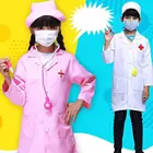 1 комплект детской одежды, костюм для ролевых игр, белый халат для врачей, униформа медсестры, развивающая игрушка-врач для детей, подарок