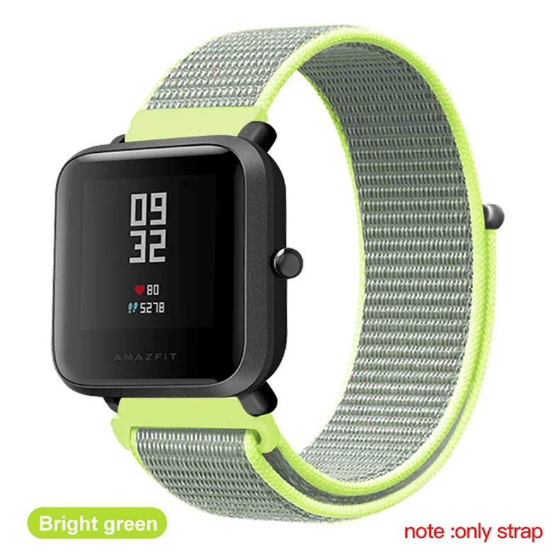 BAPICK 20/22 мм нейлон Спортивный ремешок для Xiaomi Amazfit Bip Gts Gtr Ремешок Браслет Для Xiaomi Huami Amazfit темп Stratos Gtr 42 47 мм ремешок