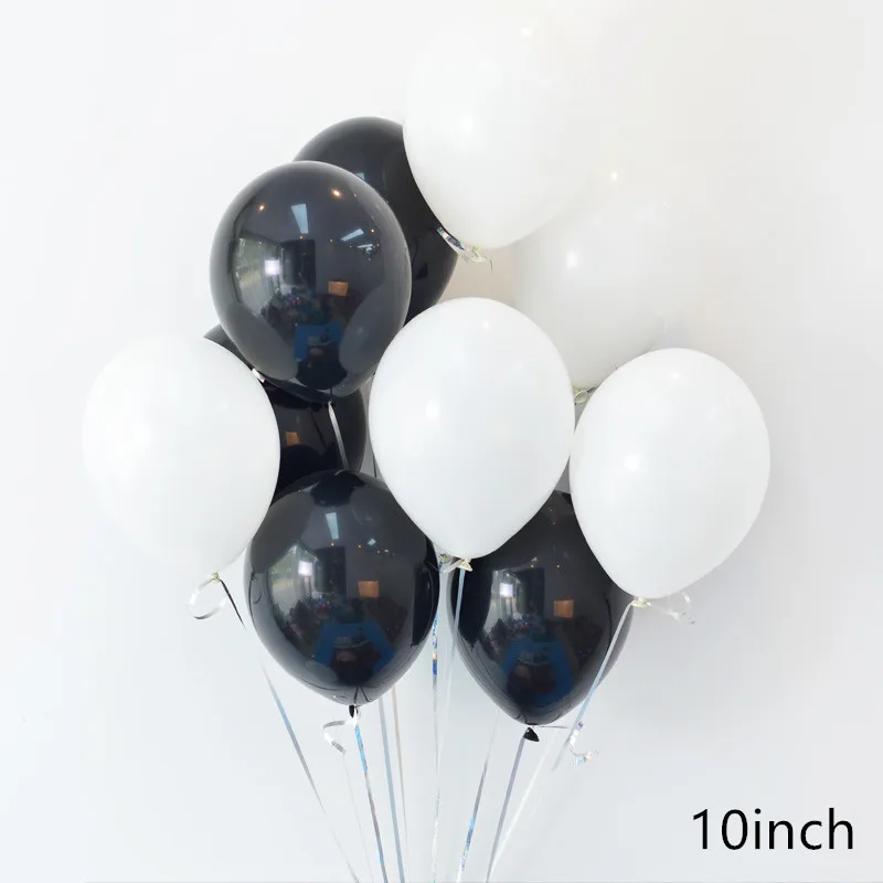 10pcs as picture Воздушный шар с черной бородой черно-белый полосатый шар 2,2 г латексный шар для взрослых и детей на день рождения KTV украшение для бара и вечеринки украшение - Цвет: 10pcs as picture