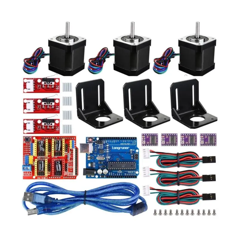 Longruner Arduino Профессиональный 3D принтер CNC Kit GRBL щит + UNO R3 плата RAMPS 1 4 переключатель