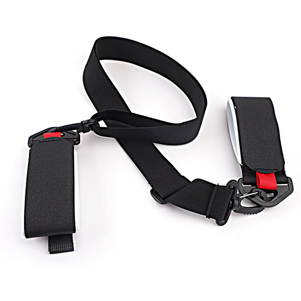 

Adjustable Ski Strap Double Snowboard Sking Shoulder Hand Handle Straps Binding Protection Tie (Black)