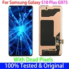 Оригинальный дисплей с точками S10 + ЖК-дисплей для Samsung Galaxy S10 Plus G975 G975F дисплей сенсорный экран дигитайзер в сборе Замена S10PLUS