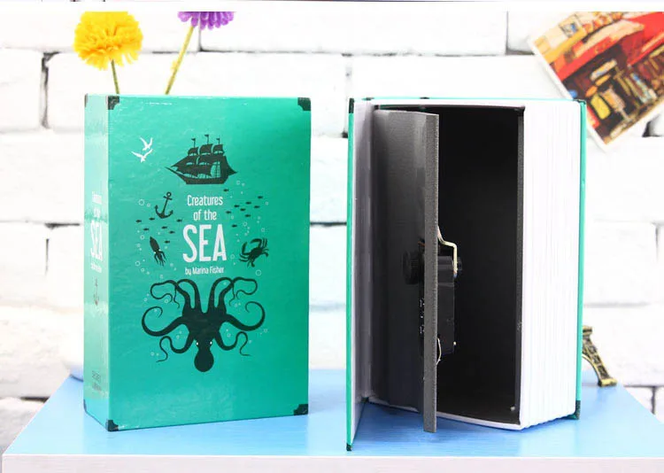 Big Metal Piggy Bank Story Book Dictionary Password Safe Cash Kids Saving Money Box Alcancias Creativas Secure Hidden Coin Jar
