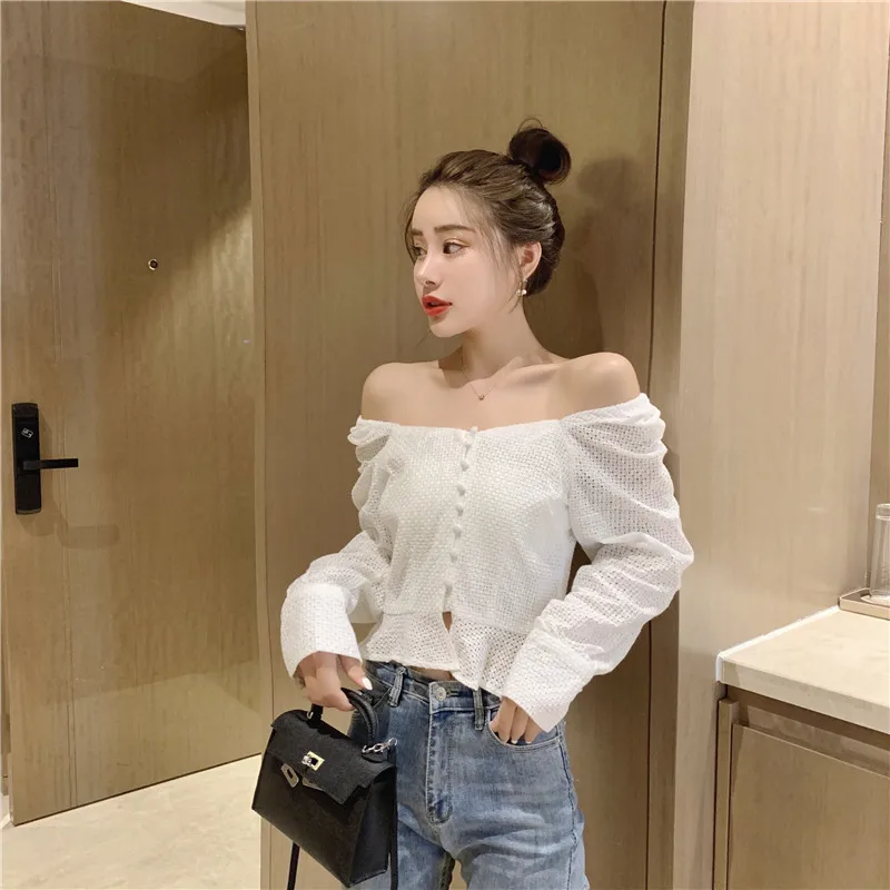 Новинка 2020 весенне-летняя и осенняя модная женская Повседневная Рабочая блузка