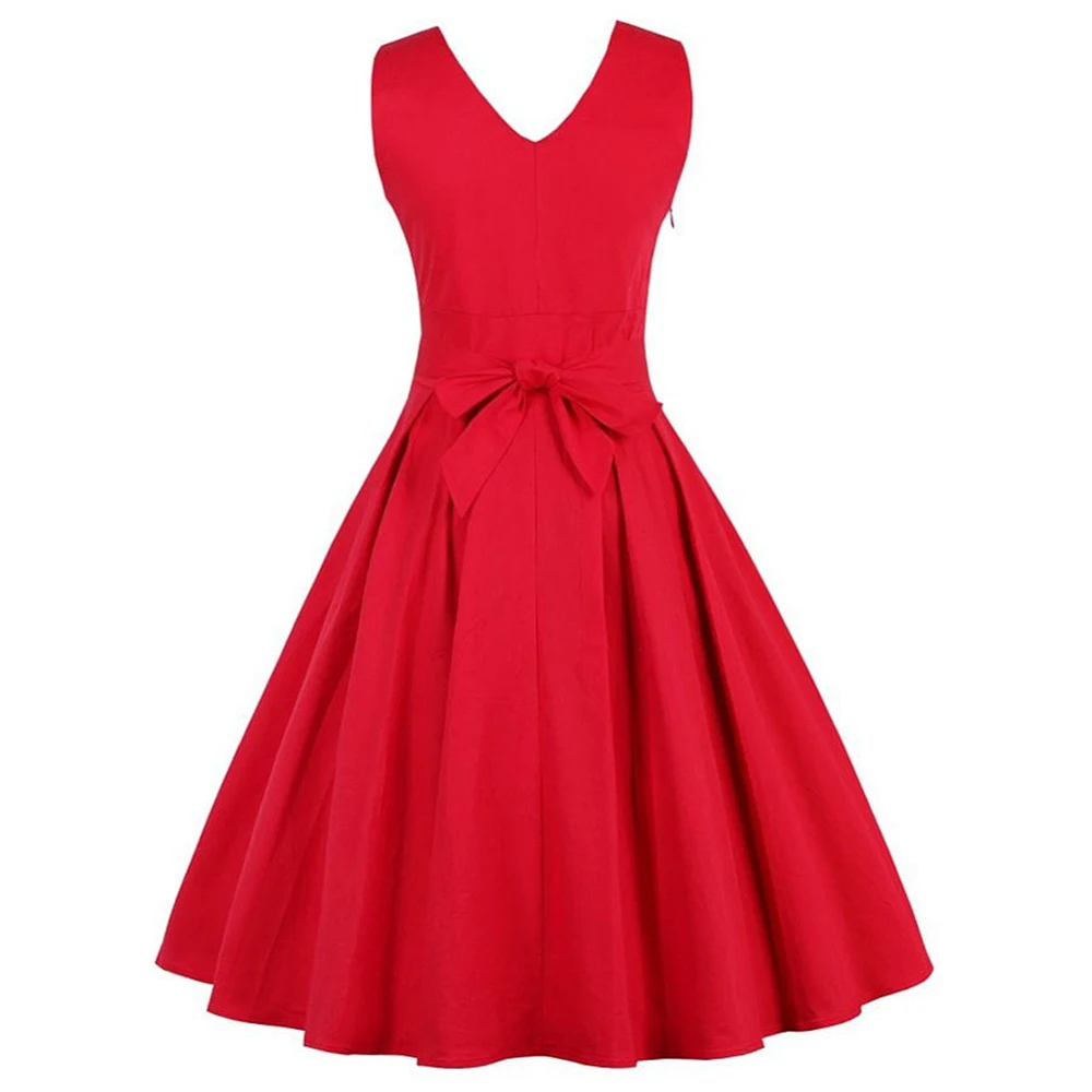 Женское вечернее платье без рукавов с глубоким V образным вырезом|Женские платья|