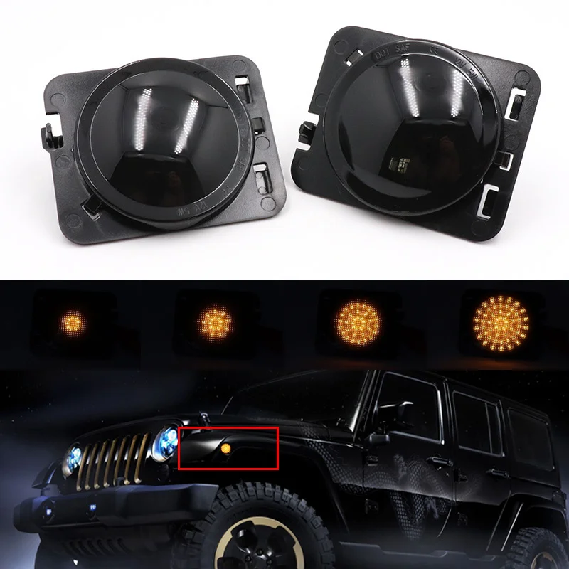 2 шт. фонарь поворотника для Jeep Wrangler JK 2007-2015 | Автомобили и мотоциклы
