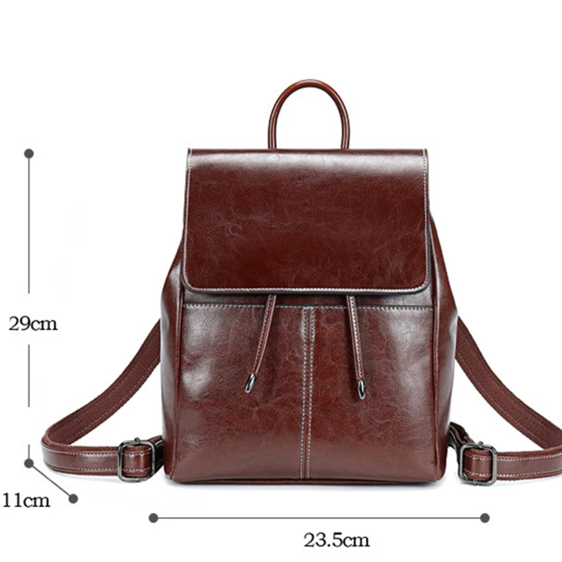 Рюкзак женский из натуральной кожи Повседневный с двумя ремнями 2019 | Багаж и