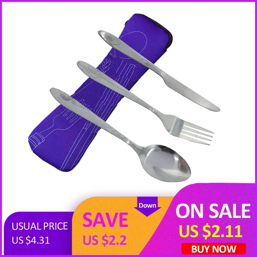 Набор столовых приборов из нержавеющей стали iTECHOR набор посуды легкий уличный